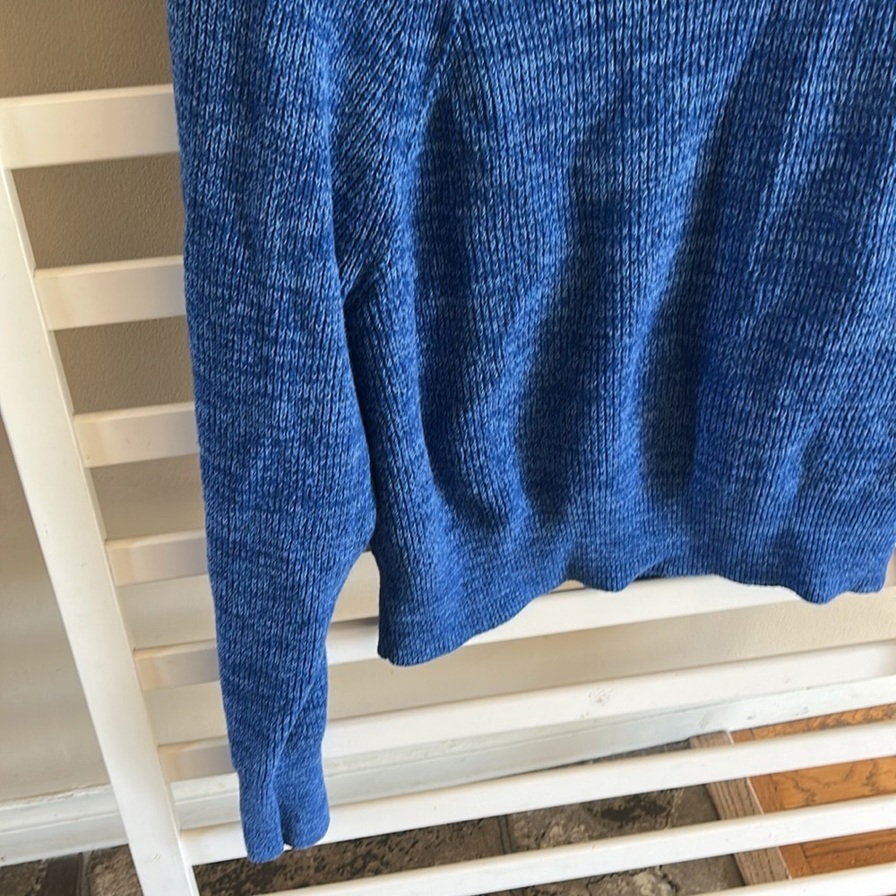 Free People Too Good Mock Neck Sweater Blue Size Medium - Picture 5 of 10